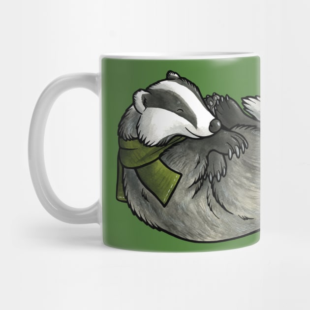 Sleepy badger by animalartbyjess